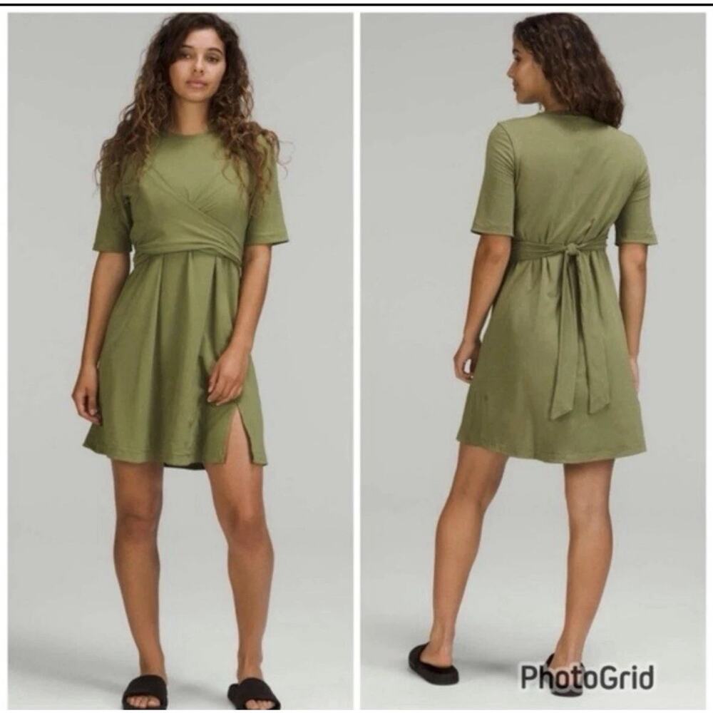 lululemon athletica Olive Green Midi Dress